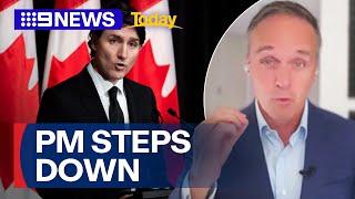 How much of an influence has the US election had on Trudeau's downfall? | 9 News Australia