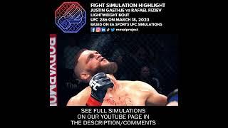  UFC 286 Justin Gaethje vs Rafael Fiziev LW Bout Fight Simulation Recap & Prediction #shorts