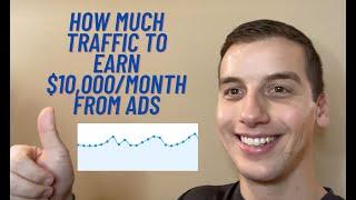 How Much Traffic for a Blog to Earn $10,000/month from Ads