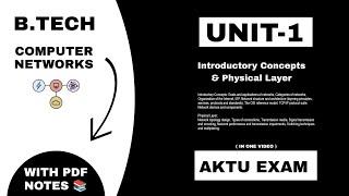 Unit 1: Introductory Concepts and Physical Layer | Computer Networks | AKTU With Notes | BTech