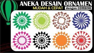 [MUDAH] Aneka Desain Ornamen dengan Combine - CorelDRAW Tutorial