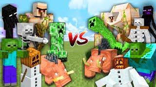 MINECRAFT MOBS vs THEIR MUTANTS in Minecraft Mob Battle