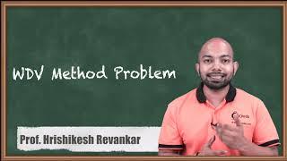 WDV Method Problem - Depreciation Accounting - CA CPT Accounts