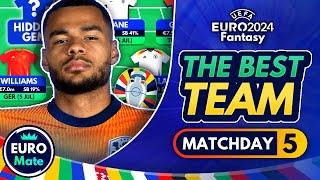 EURO FANTASY MATCHDAY 5: BEST TRANSFERS / WILDCARD TEAM! | My Strategy for MD5 | EURO 2024