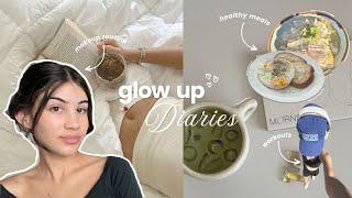 glow up diaries ‧₊˚ ️| skincare routine, healthy meals, diet, workouts, solo dates˙⋆