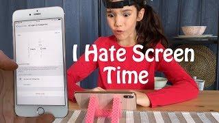 I Hate Screen Time and Parental Control on iOS 12 with iPhone XS Max Gold and Lini Cube Phone Stand