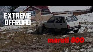 Maruti 800 extreme offroad in snow