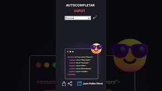 Autocompletar Input en HTML