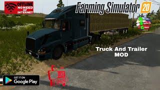 Farming Simulator 20 Android Gameplay #30. Truck And Trailer Bale Loader MOD!