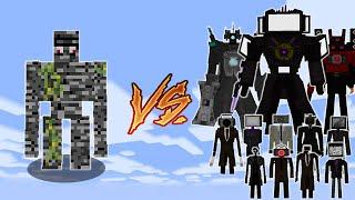 All SKIBIDI CAMERAMAN, SPEAKERMAN, TVMAN vs BEDROCK IRON GOLEM - WHO IS WIN | MINECRAFT PE BATTLE