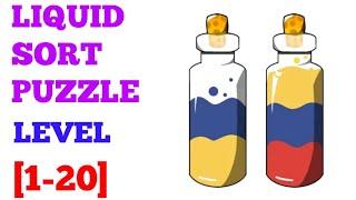 Liquid sort puzzle water sort puzzle level 1-20 solution or walkthrough