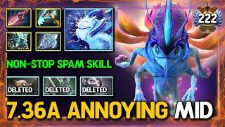 7.36A ANNOYING MID Puck With Wind Waker + Scythe of Vyse Build Non-stop Spam Skill DotA 2