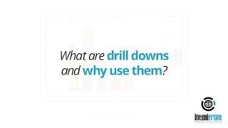 What are drill downs in IntelliFront BI, and why use them?