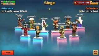 Pixel Gun 3D - JustSpawn TEAM Clan Siege Battle