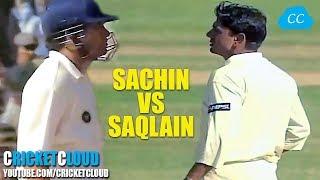 SACHIN vs SAQLAIN - Watch the Best Shots of Tendulkar & Magical Delivery by Mushtaq !!