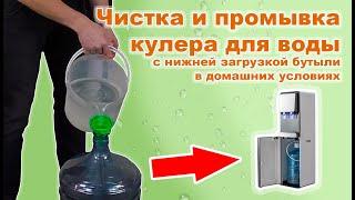 Чистка промывка кулера для воды с нижней загрузкой бутыли