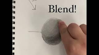 Drawing a sphere using the chiaroscuro technique