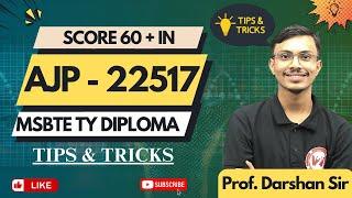 Do this to SCORE *GOOD MARKS* in MSBTE AJP - 22517 | MSBTE TY DIPLOMA.