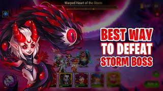 Best trick to defeat the Great Storm boss in Hero Wars.