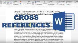 How to make cross references in word