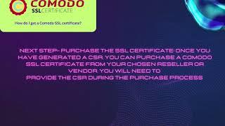 How to Get Comodo SSL Certificate | Comodo SSL certificate