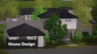 Modern Family House with a Courtyard • The Sims 3 House Design [Speed Build]