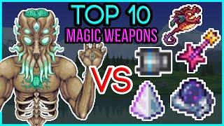 TOP 10 Magic Weapons vs Moon Lord | Terraria 1.4.1 Comparison