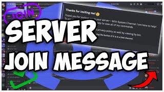 [NEW] - How to make a SERVER JOIN MESSAGE for your discord bot! || Discord.js V14