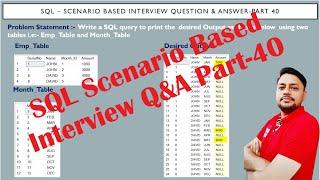 SQL Interview Questions and answers Part 40 | SQL Scenario based Interview Question and Answer