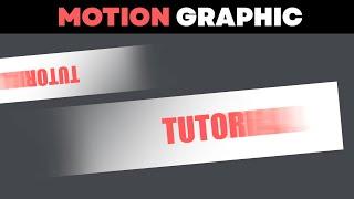 Blender Tutorial - Sliding Text Motion Graphic Animation