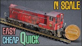 Easy Weathering for Beginners (No Airbrush): N Scale Diesel Locomotive