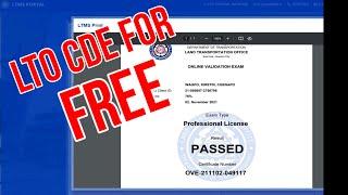 LTO CDE (FREE) PAANO KUMUHA NG COMPREHENSIVE DRIVER'S EDUCATION CERTIFICATE ACTUAL EXAM AT THE END.