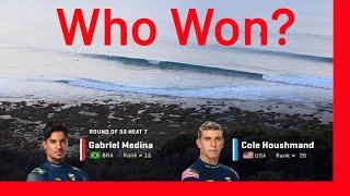 Cole Houshmand vs. Gabriel Medina Side by Side Heat Comparison Bells Beach 2024