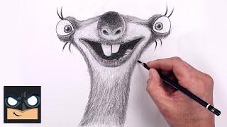 How To Draw Sid | Ice Age Sketch Tutorial (Step by Step)