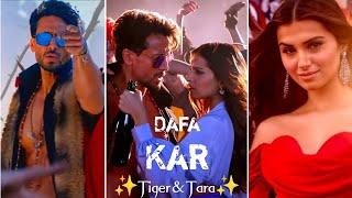 Dafa Kar Full Screen Whatsapp Status : HEROPANTI 2 | Tiger S | Tara S | A R Rahman | Hiral V