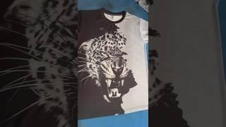 Grey black 3d tiger face Tshirt #tshirt #fashion #mensshirt #clothing #trending #3d #shorts