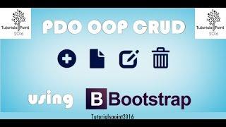 PDO-OOP-PHP-CRUD-with-Bootstrap 2016 ( lastInsertid Methods in PHP using PDO) | Part-9