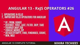 RxJS Operators in angular 13 | basic rxjs operators for angular | angular 13 tutorial #32