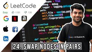 Swap Nodes in Pairs (Java) | Leetcode 24 | #365DaysOfLeetcode | Hindi