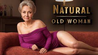 Natural OLD Woman Over 60  Attractively Dressed Lady: The Art of Fashion and Style