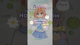 How to draw anime Body Cara gambar tubuh anime #art #drawing #drawingtutorials #shorts