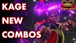 SFV Kage New Combos! - Street Fighter 5 Definitive Update Kage Combos!