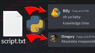 How I Use Python To Make My Discord Videos