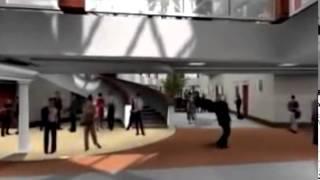 ArchVision sample RPC second atrium animation  2 5d and 3d People