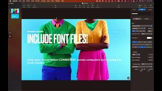 SAVING FONTS  with KEYNOTE