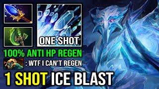 100% ANTI HEALING Solo Mid AA Against Huskar with 1 Shot Ice Blast Parasma Scepter Dota 2