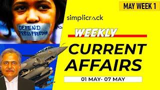 TOP WEEKLY CURRENT AFFAIRS (01May - 07 May) I For SSC and Railway Exams 2024 I Simplicrack