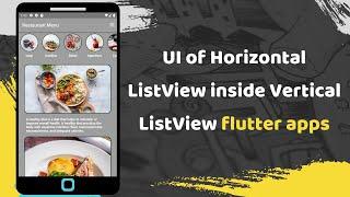 UI of Horizontal  ListView inside Vertical ListView flutter apps