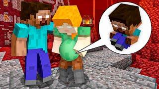 HOW ALEXBRINE BORN BABY HEROBRINE!? Minecraft NOOB vs PRO! 100% TROLLING FAMILY CHALLENGE