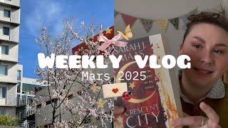 Weekly vlog : bookhaul, le printemps arrive, ma pire lecture ever & rangement de bibliothèque 